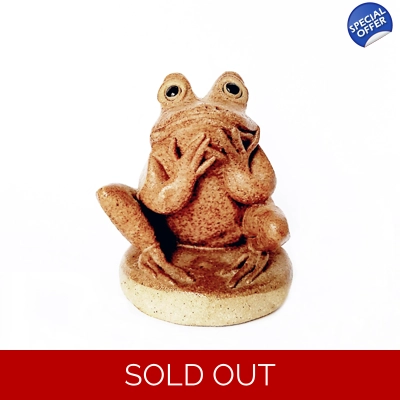 Dovecote Pottery | Frog Figurine - Handmade Stoneware Ceramics UK.